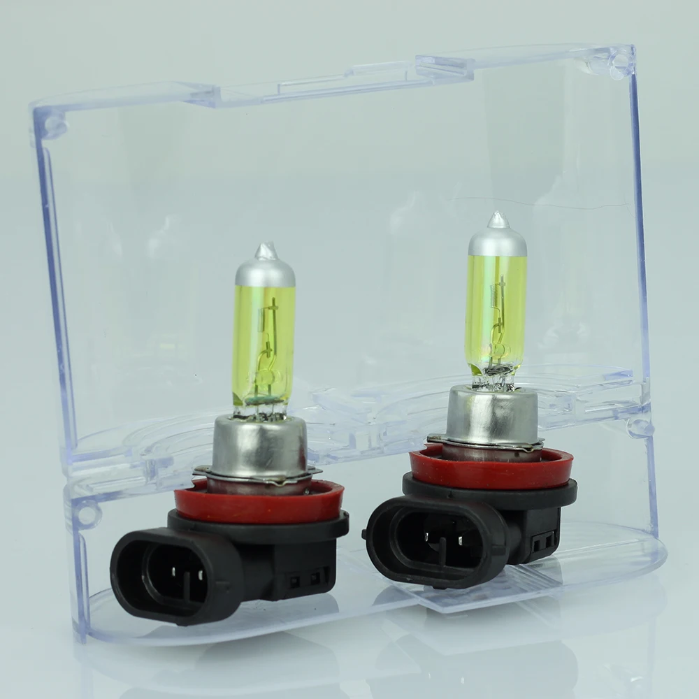 2 x H11 PGJ19 12V 3000K 55W золотисто желтые автомобильные галогенные лампы HOD ксеноновые