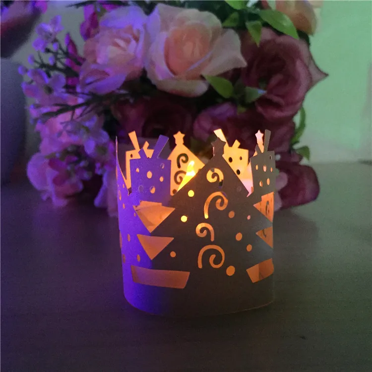 Laser Cut LED Tea Light Candle Holders Lampshade Wedding Table Decorin