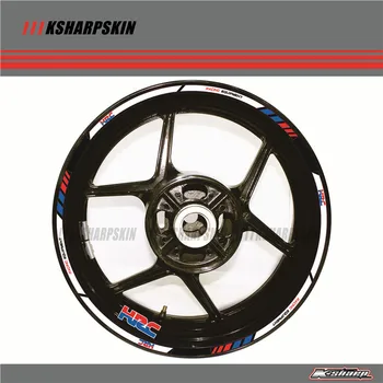 

Motorcycle Wheel Rim Decals Wheel Reflective Stickers Stripes For Honda HRC