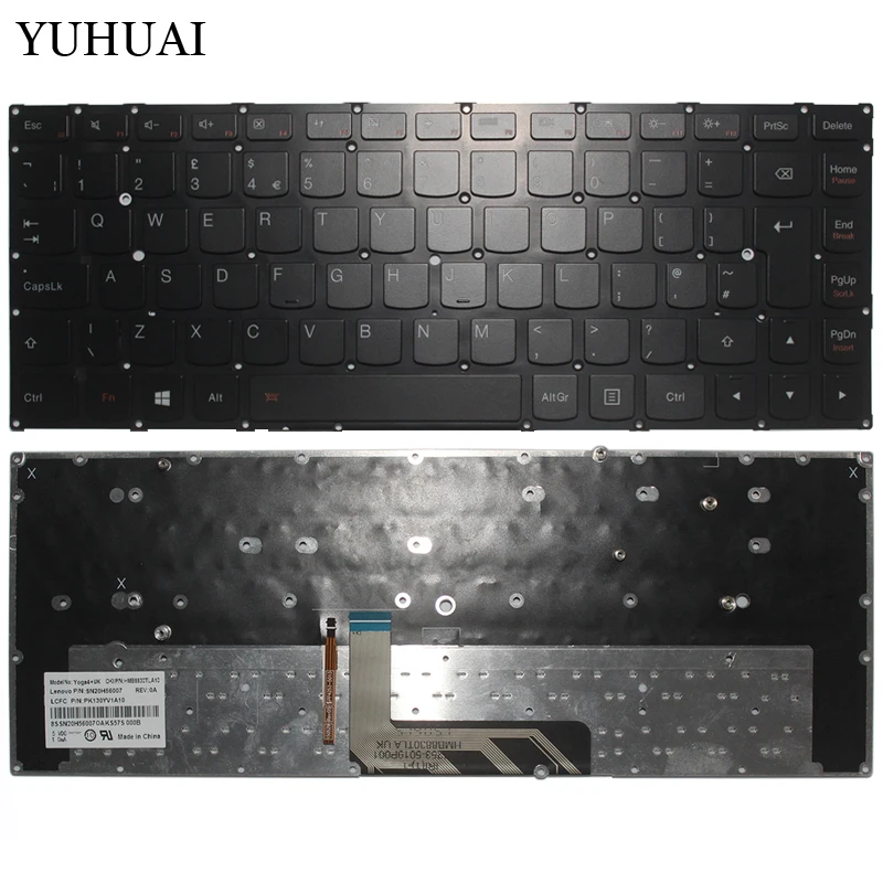 <+> Lenovo ThinkPad Yoga 4 PRO Yoga 900 с подсветкой клавиатуры ноутбука для Великобритании ①