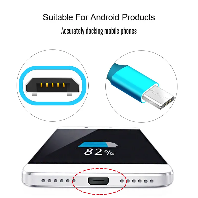 كابل بيانات الروبوت الهاتف كابل مايكرو usb تنطبق اي TYPE-C النايلون مضفر خط تهمة سريع 2a
