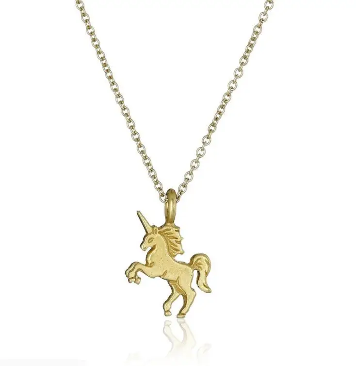 2018 Hot Fashion New Gold-color Life Is Magical Unicorn Horse Alloy Clavicle Chain Pendant Necklace Jewelry Gift drop shipping 2018 Hot Fashion New Gold-color Life Is Magical Unicorn Horse Alloy Clavicle Chain Pendant Necklace Jewelry Gift drop shipping