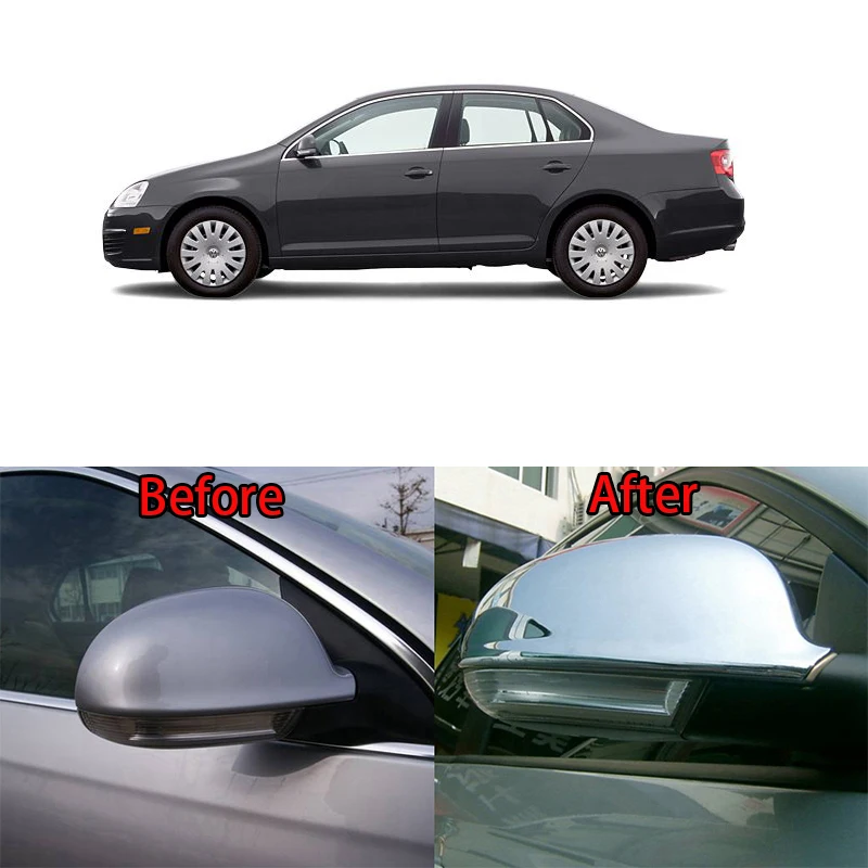 Аксессуары, которые подходят для VW 2005-2010 VW JETTA GOLF MK5 зеркало на дверь хромированная крышка Накладка