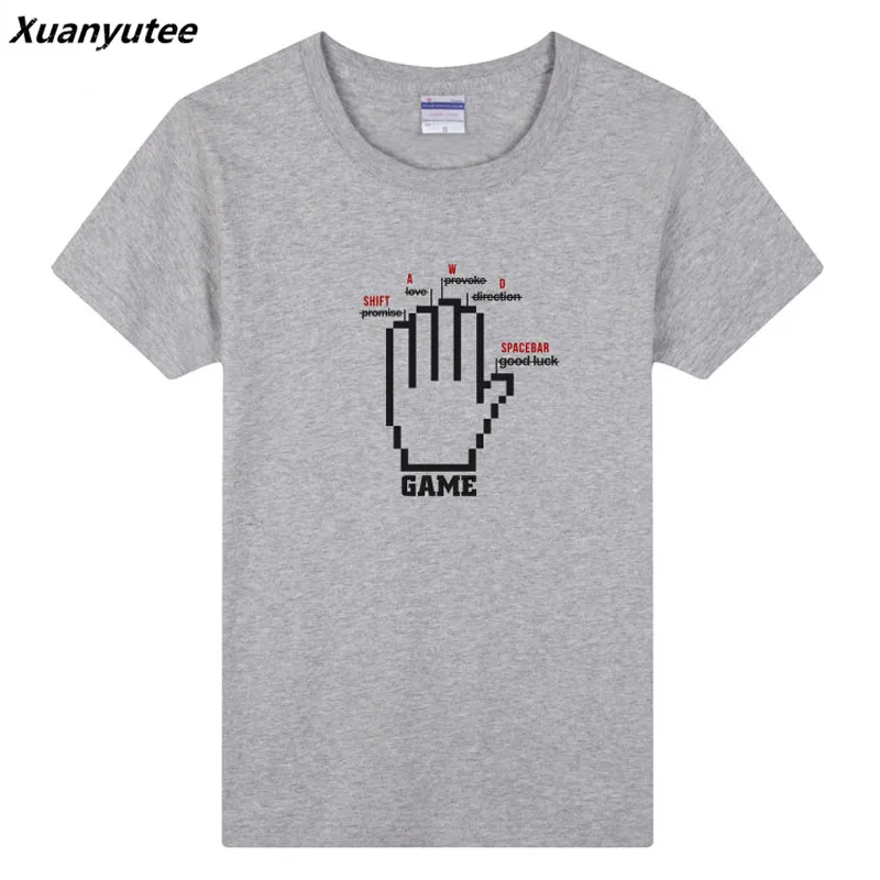 

Xuanyutee GAME Fans T shirt Homme Flock Print Game Hand O-neck Cotton Short Sleeve Casual Boyfriend Gifts Summer 3XL T-shirt Men