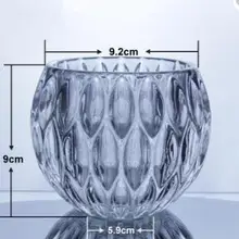 Современный стиль красивый бриллиант Geo Cut Роза Золотая свеча банка с декоративной стеклянной крышкой