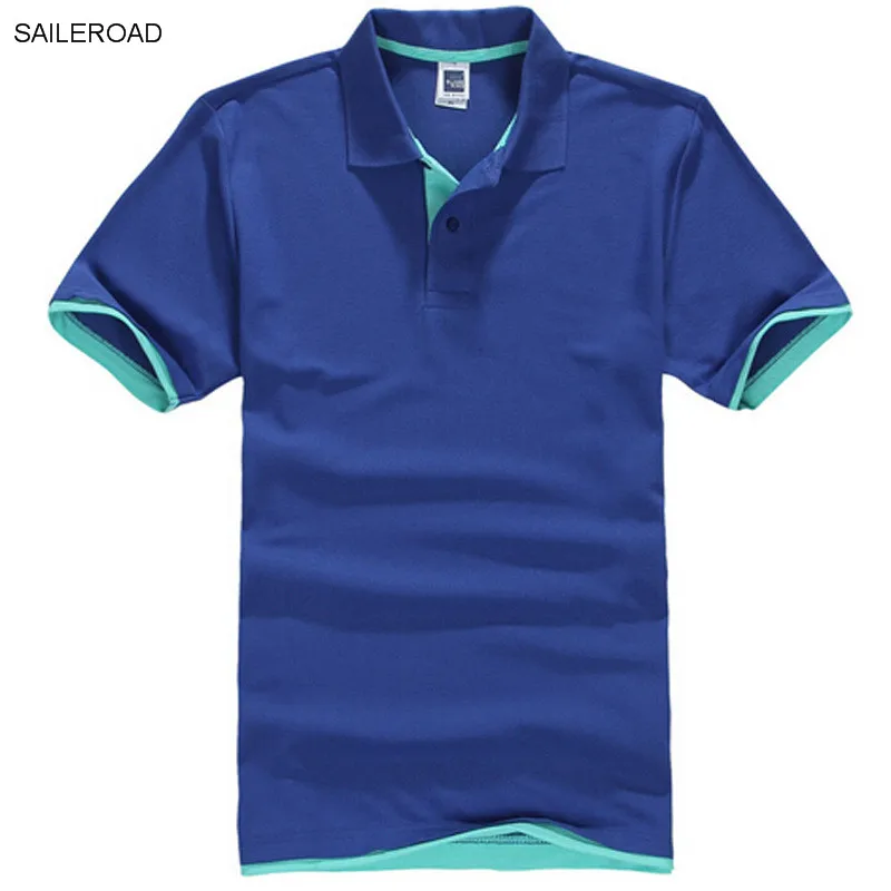 Новая брендовая мужская рубашка поло размера плюс, мужская хлопковая рубашка с коротким рукавом, Классические Трикотажные изделия, мужские топы, повседневная мужская рубашка поло со стоячим воротником - Цвет: 5