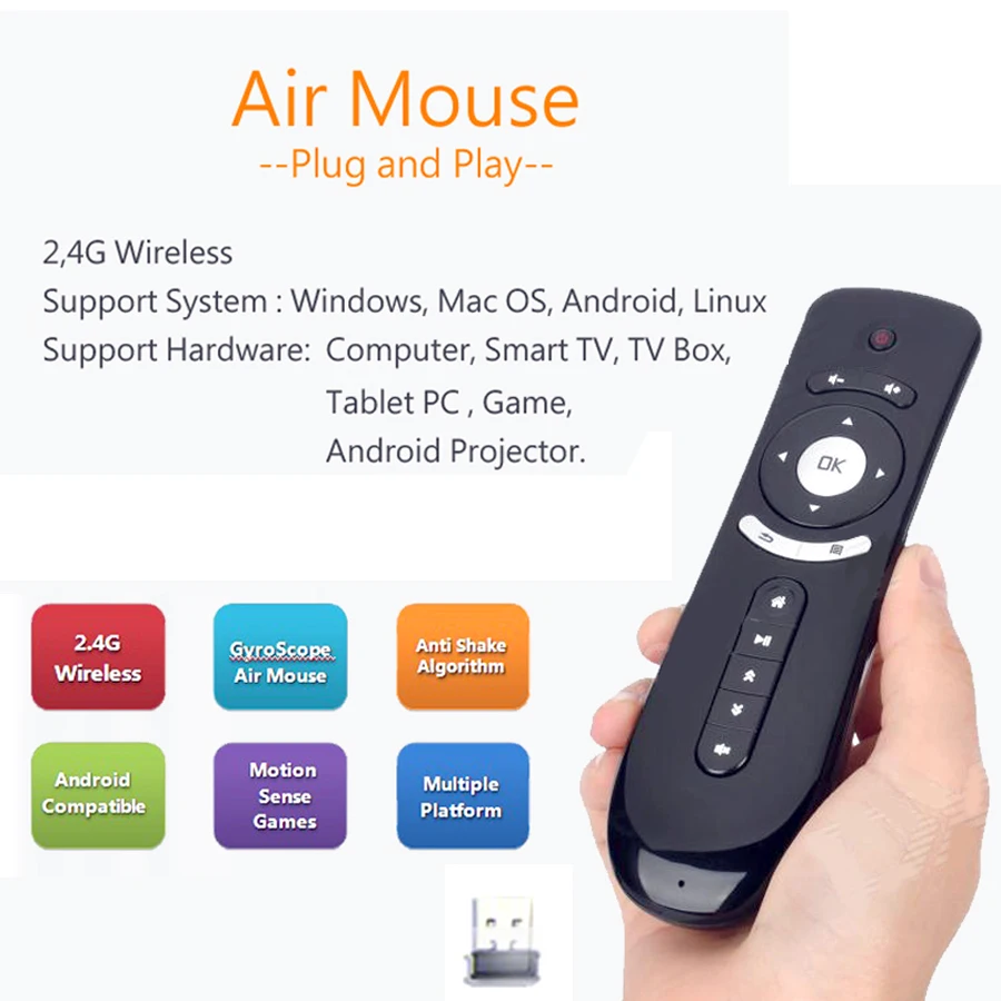 TORA DOLA Air Mouse 2 4G беспроводной соматосенсорный пульт дистанционного управления