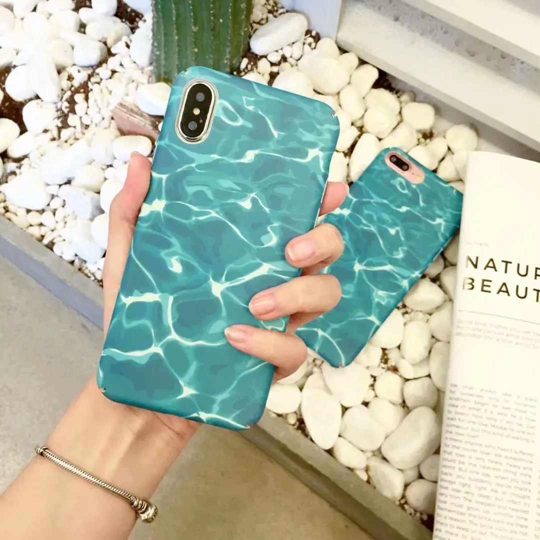

ZRICKIE Abstract Art Marble Phone Case For iPhone Xs X Slim Hard PC Case For iPhone 6 6S 7 8 Plus Luxury Pattern Cases Coque