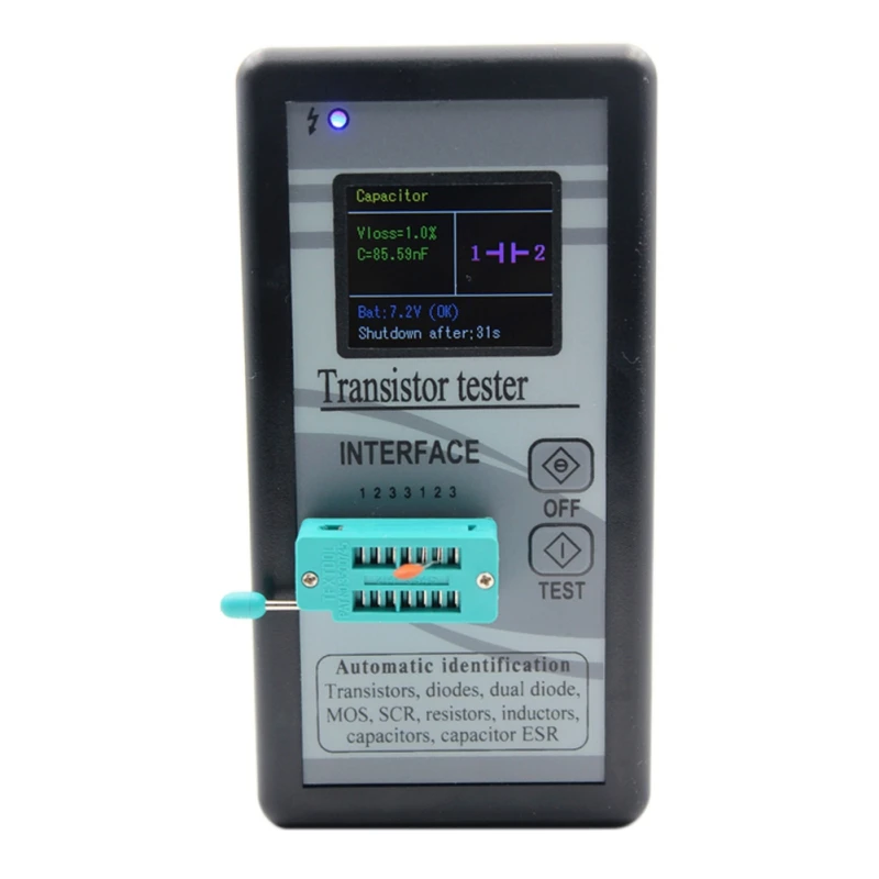 

1pcs Digital Transistor Test Instrument Capacitor Transistor Measurement Analysis Instruments