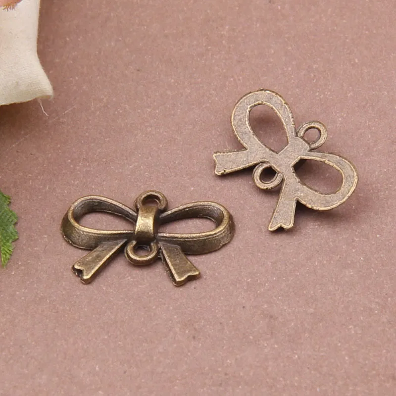 

300 psc Handmade DIY material ancient blue bow jewelry accessories for jewelry making size 20mmx15mm