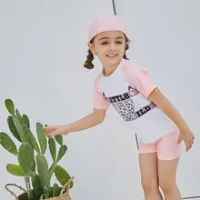 Бикини детей мальчиков и девочек Купальники Cover-up пляжное платье Biquini UPF50+ УФ-защитой быстросохнущая детский купальник