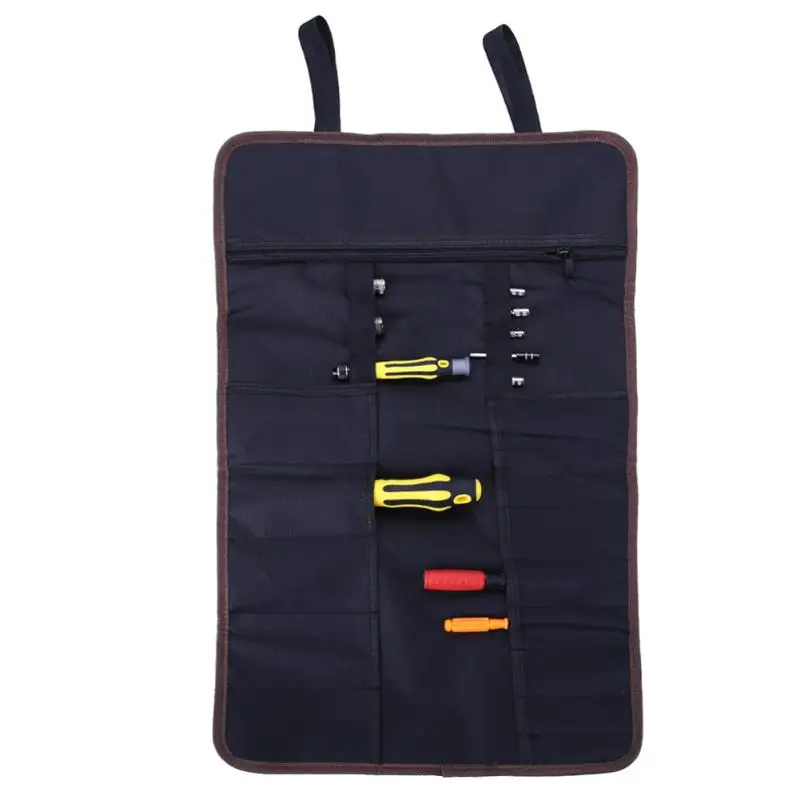 

Canvas Cloth Tools Bag Portable Electrician Rolling Electric Tools Storage Bags Durable Waterproof Handbag Hand Tools Organizer