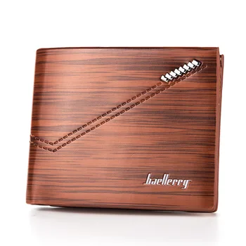 

Vintage PU Leather Men's Wallets Bevel Striped Texture Quality 3 Folds Middle Hard ID Credit Card Holder Purses Wallet Carteira