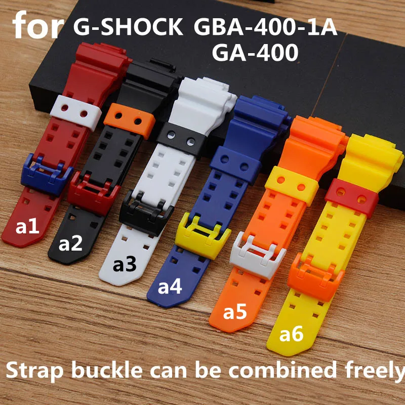 

Watch Accessories Applicable to Casio G-SHOCK GA-400-1A 1B GA-400GB-1A9 Matte Black Resin Strap Men's Watch Strap