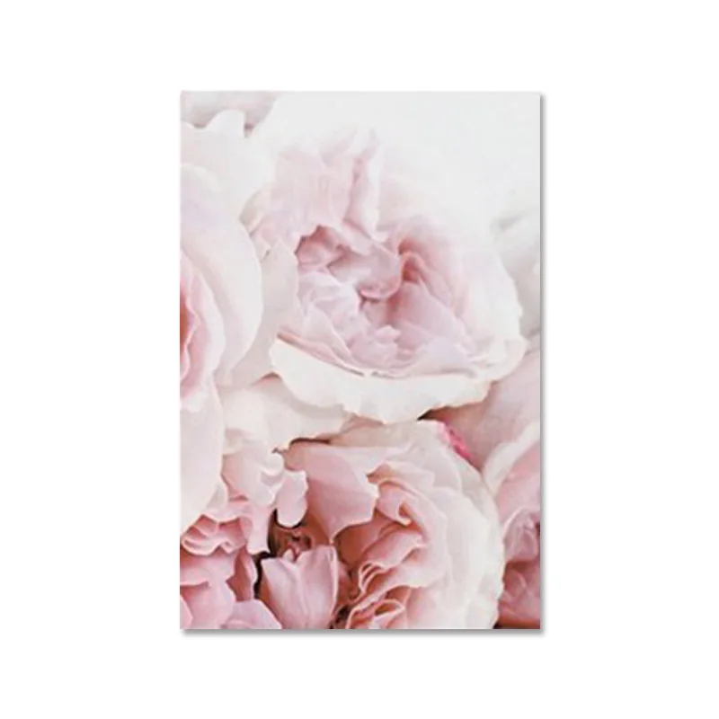 В скандинавском стиле цветочные плакаты и принты настенные картины для гостиной розовые цветы декоративная живопись Домашний декор - Цвет: 02