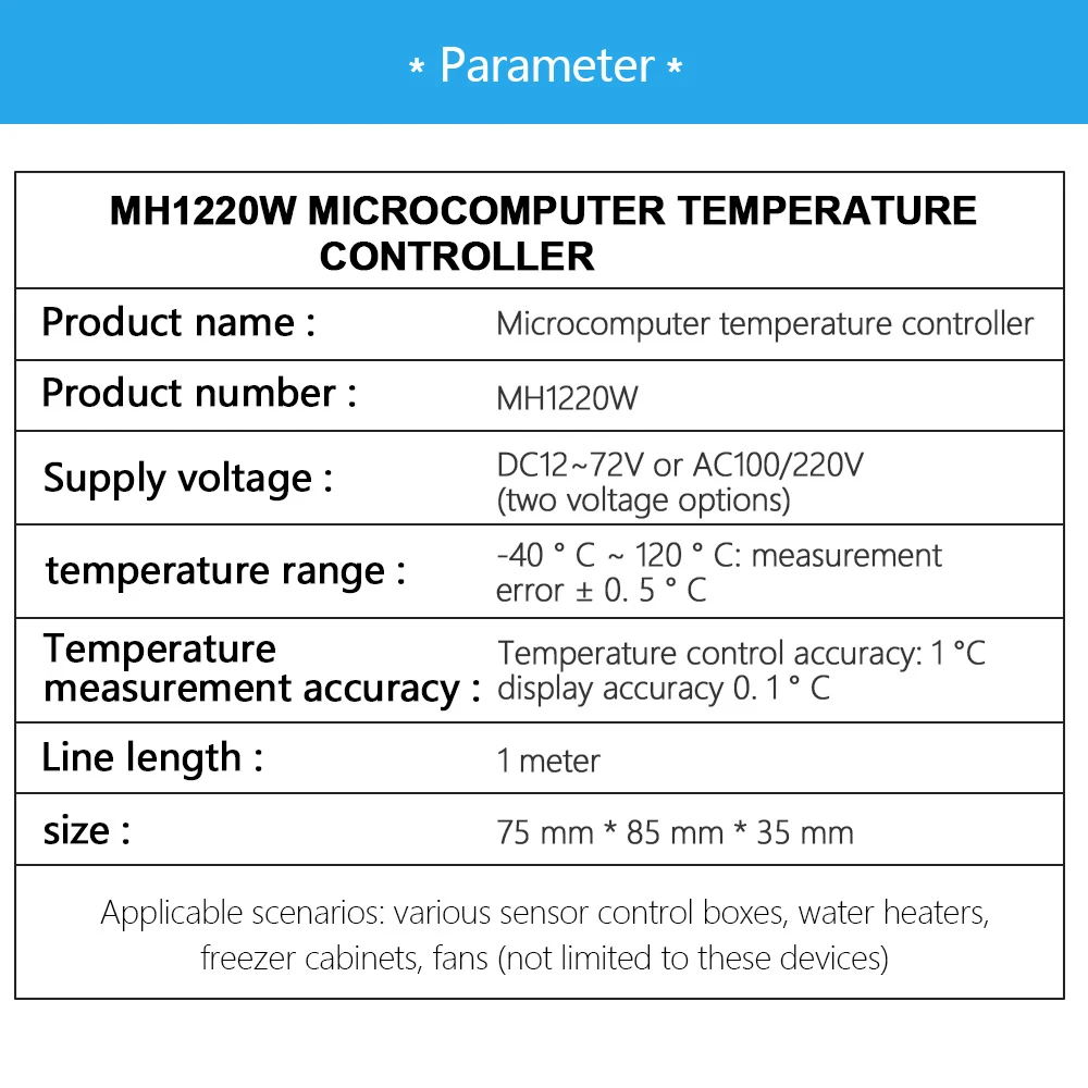 Переменный ток 220 В 110 В DC 12 В MH1220W светодиодный цифровой термостат регулятор температуры комнатный уличный нагревательный охлаждающий термометр погода