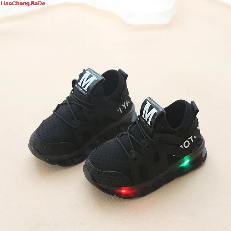 

HaoChengJiaDe New Fashion Children Shoes With Luminous Sneakers Shoes Glowing Sneakers Baby Toddler Boys Girls Shoes LED Soft