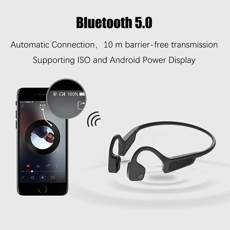 IRONGEER Bluetooth наушники 5 0 беспроводная гарнитура Спорт Бег костной проводимости hifi