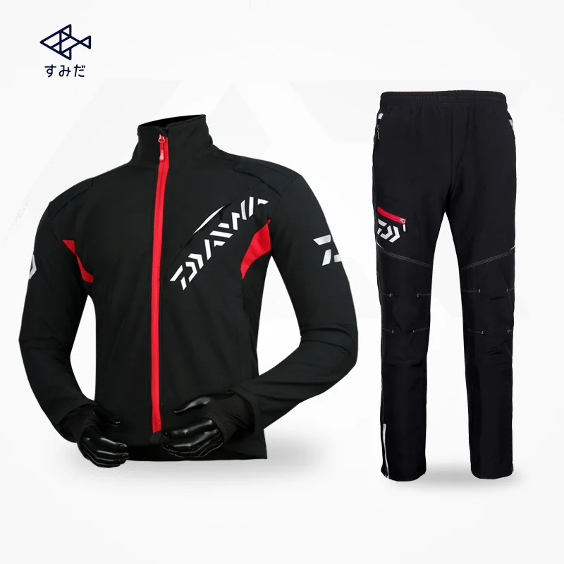 

Fishing Suit Fishing Clothing Pants Coat Suit Windproof Jacket Outdoor Hiking Coat Warm Long Sleeve Waterproof Fishing Clothes
