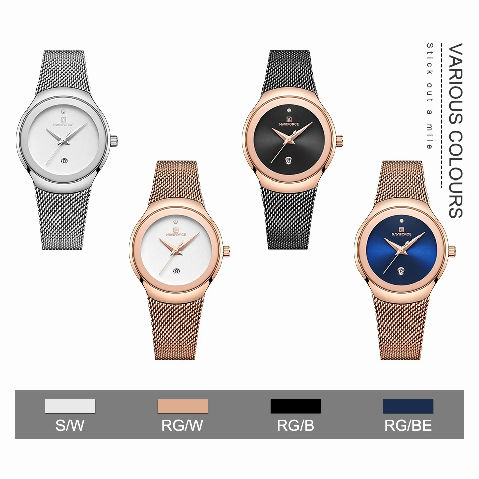 NAVIFORCE для женщин часы Топ Элитный бренд модные серебряные простой Кварцевые женские водостойкие часы леди повседневное Часы Relogio Feminino