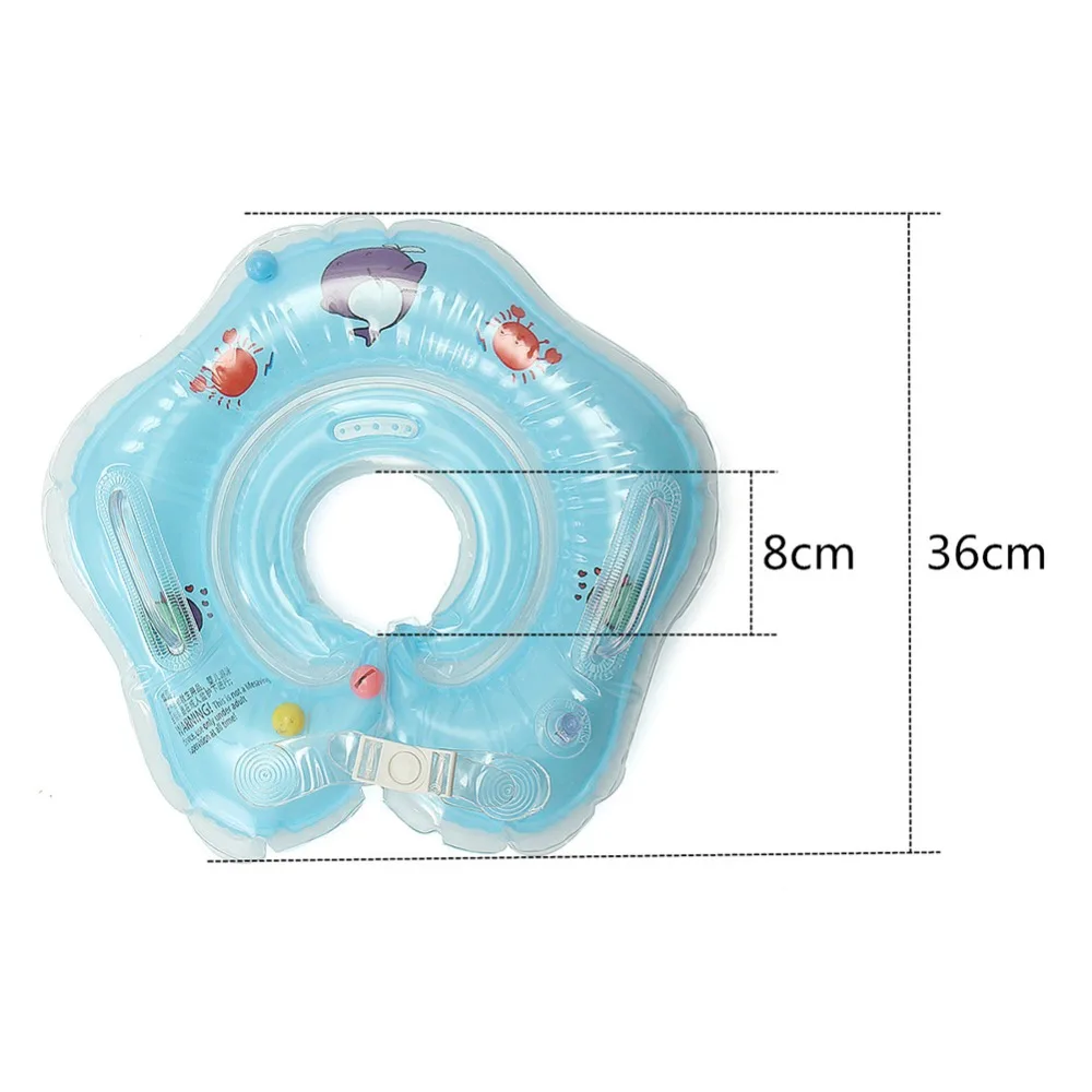 Детская безопасность Младенческая плавательный круг для шеи Круг для купания надувной 0-3 года Детский бассейн и аксессуары детские трубки