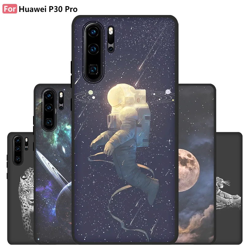 Soft Matte Case for Huawei P30 Pro / Painted Universe Stars Shockproof Cover Plus P 30 Fundas Bumper |