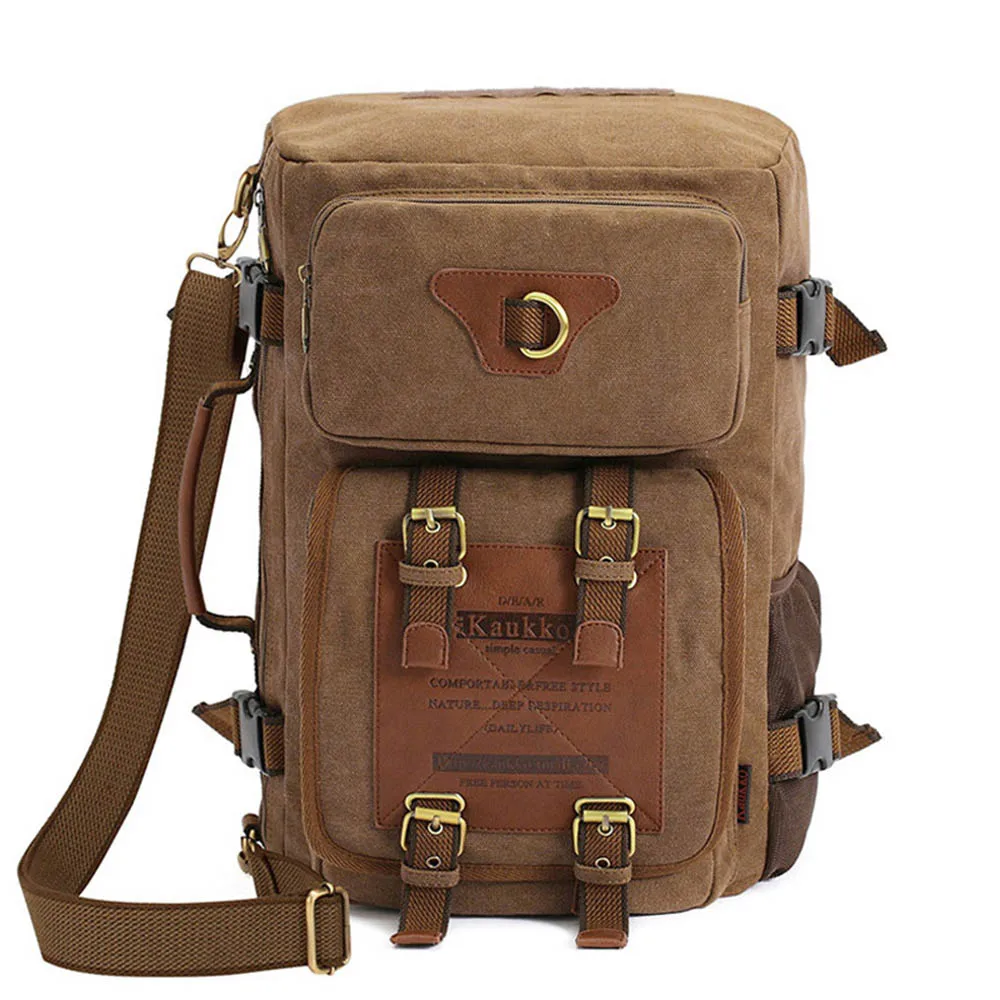 Vintage Rucksack Canvas Luggage Travel Backpack Travel Duffle Women