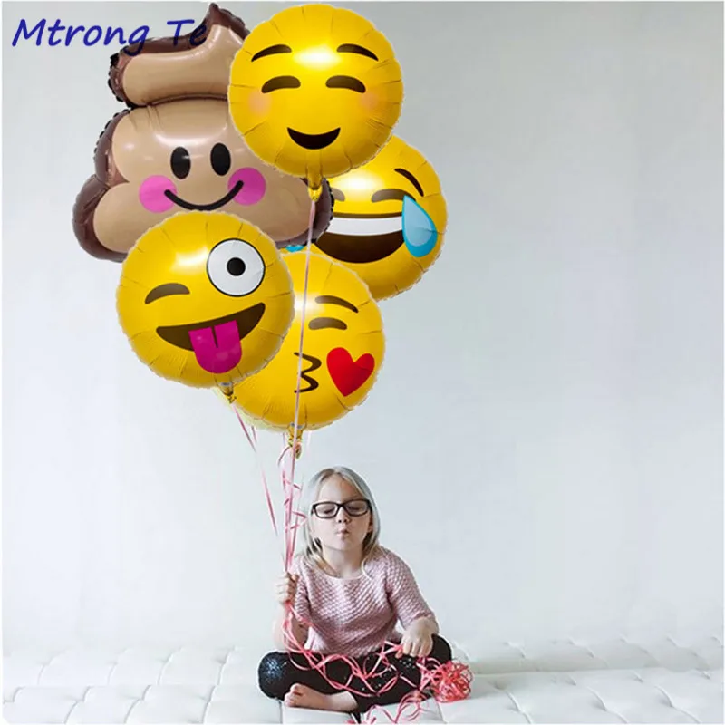 

5pcs Hot Sale Foil Emoji Smile Poo Poop Helium Air Balloon Birthday Party Decoration Baby Shower Supplies Decor Kids Gift Toy