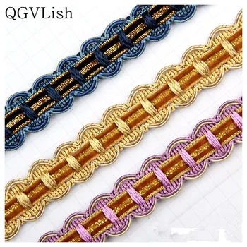 

QGVLish 12M/lot 2cm Wide Curtain Lace Trims Belt Ribbons DIY Sewing Sofa Stage Tablecloth Clothing Edge Wedding Lace Trim Decor