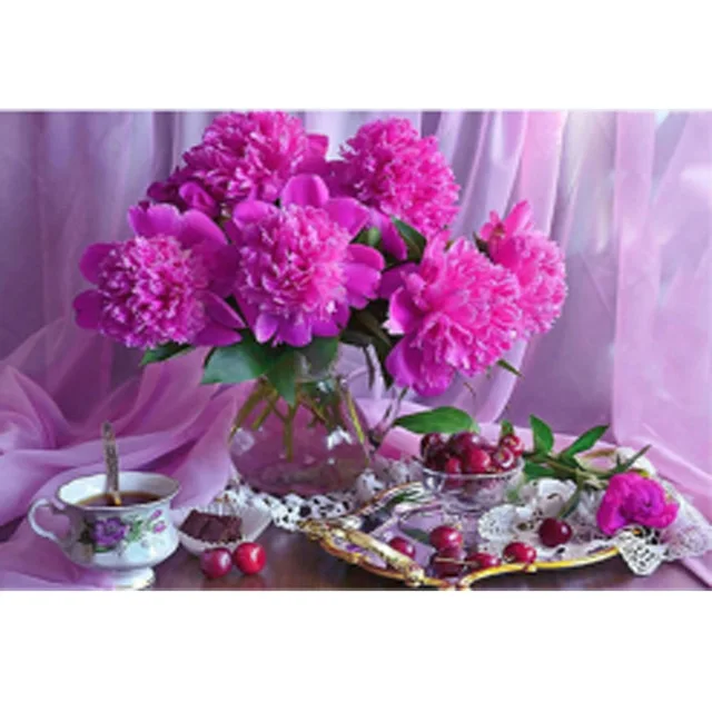 

5D Diy diamond embroidery painting cross stitch flower mosaic Home wedding decoration Needlework gift