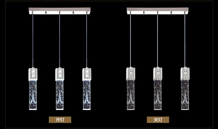 Современная простая однорожковая люстра с тремя головками, хрустальная люстра для ресторана, креативный индивидуальный декор, настольная лампа