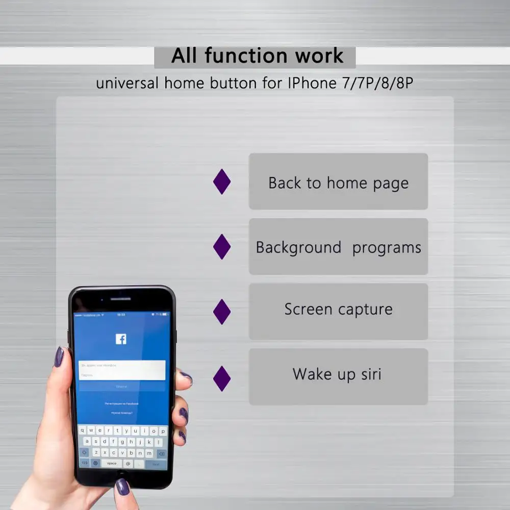 YF NEW Universal Home Button For iPhone 7 7 plus 8 8 plus Button flex cable 2