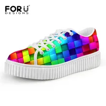 FORUDESIGNS/Новинка года; модная женская обувь на толстой подошве смешанных цветов; повседневная женская обувь на платформе со шнуровкой; сезон осень-лето