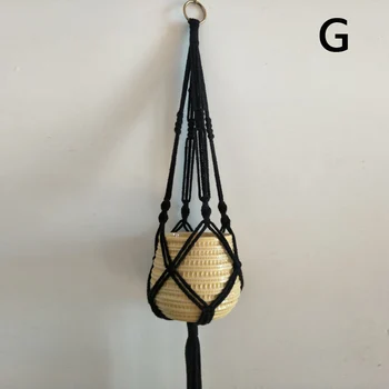 

Vintage Macrame Plants Hanger Garden Flower Pot Holders Legs Hanging Rope Basket