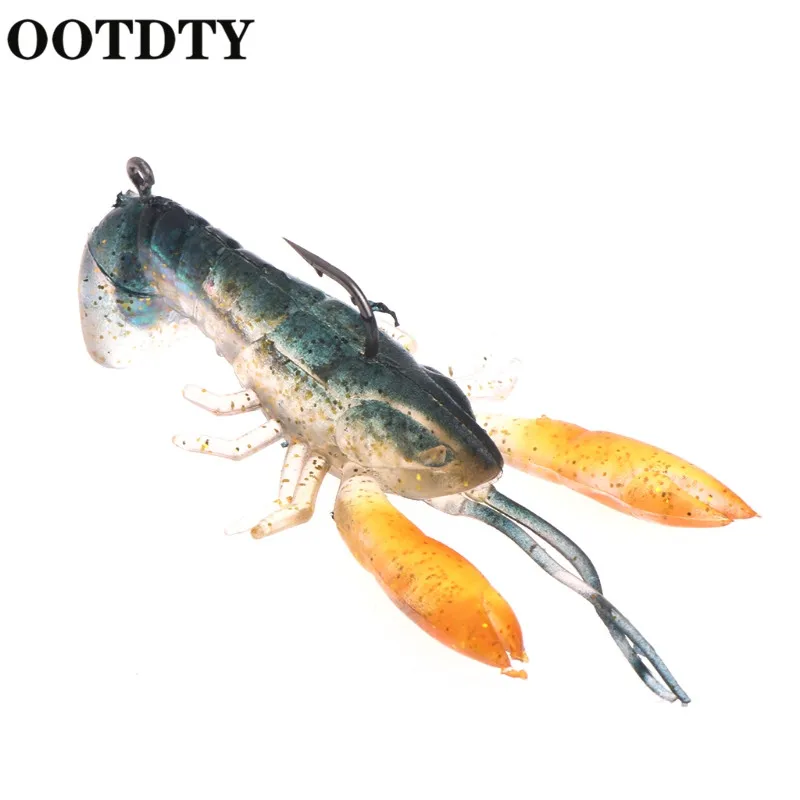 

OOTDTY Fishing Bait Artificial Lobster Soft Lure Hook Shrimp Claw Crabs Swimbait 14g8cm Fishing Bait