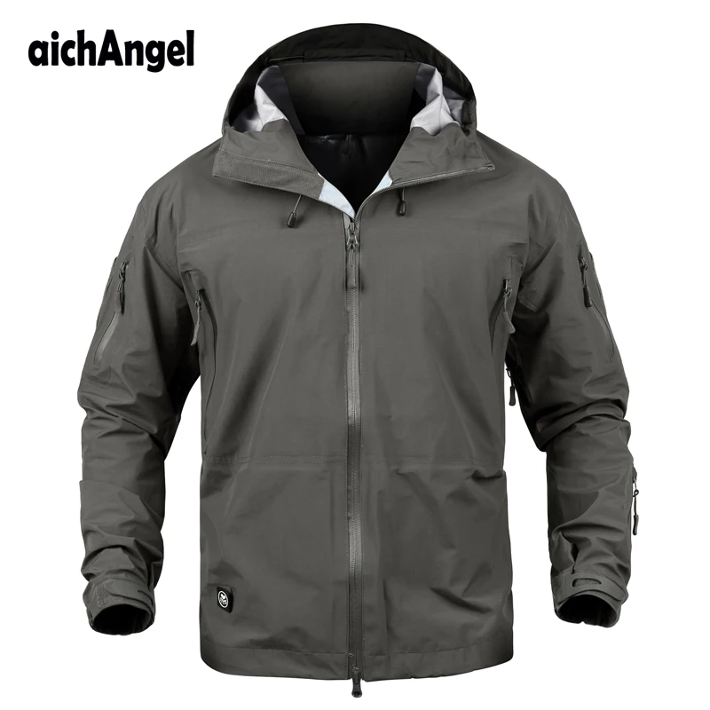 Günstige AichAngeI Militärische Wasserdichte Hardshell Taktische Jacke Männer Mit Kapuze Camouflage Windjacken Regenmantel Armee Jacke Mann Mantel