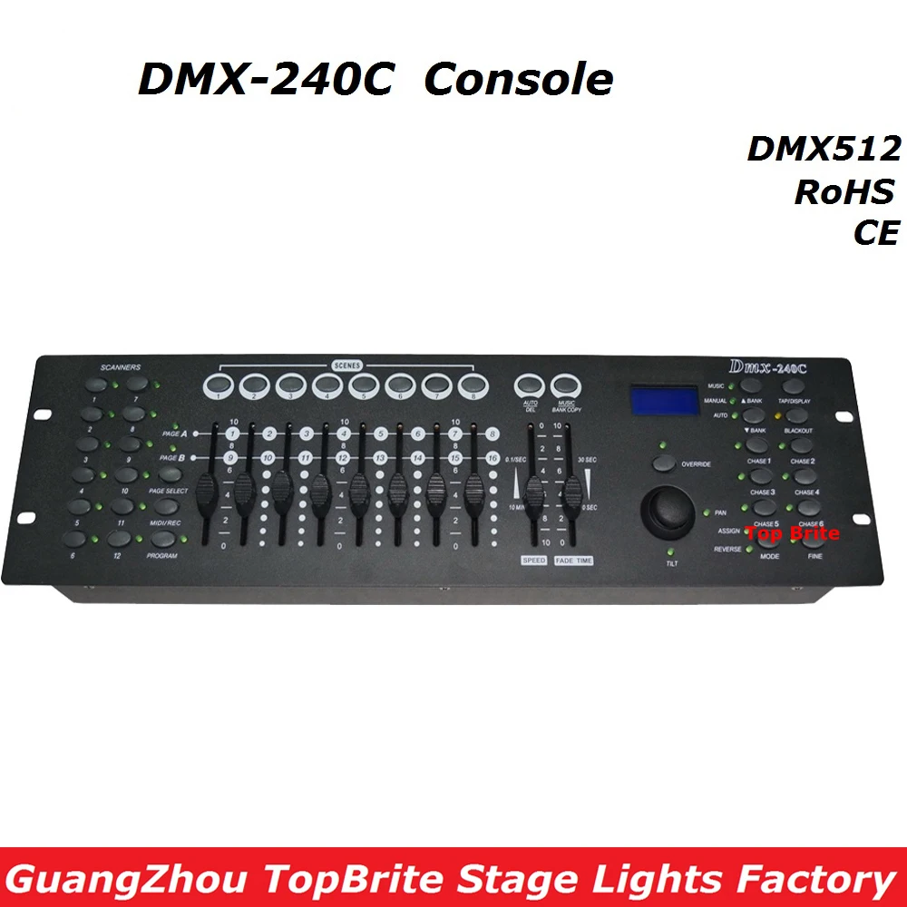 

2017 Бесплатная доставка, высококачественный контроллер DMX240, DMX 512, дискотека для диджея, освещение для сцены вечерние вечеринки, свадьбы