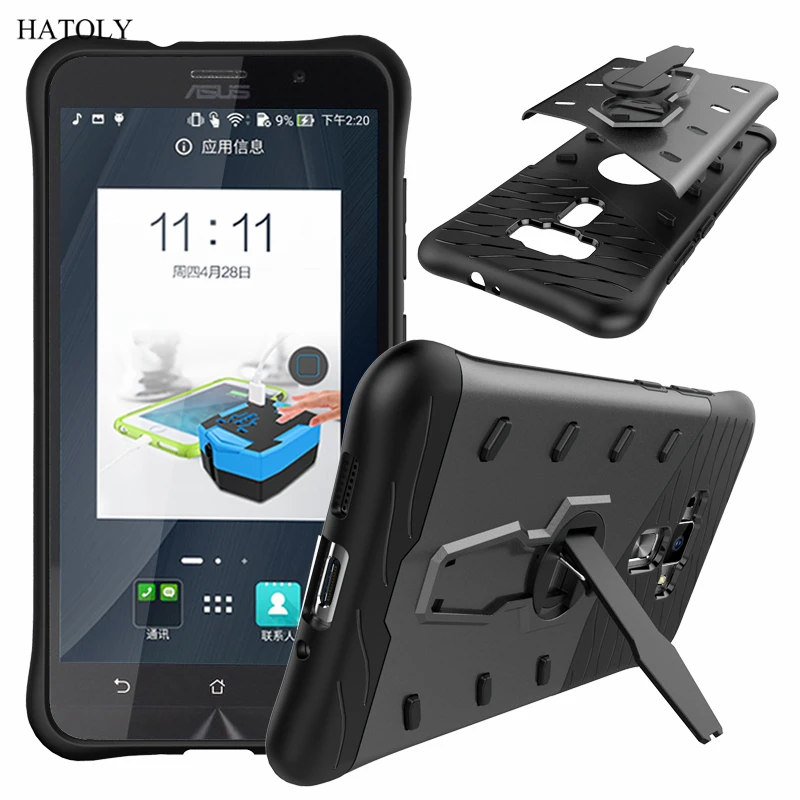 HATOLY для Fundas Asus Zenfone 3 ZE552KL бронированный чехол противоударный Гибридный резиновый