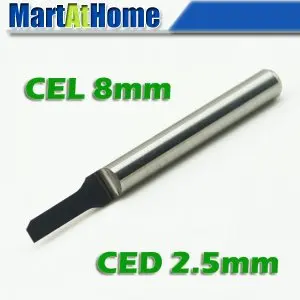

10PCS/lot CNC Parallel Carbide PCB Milling Cutter Bits Cutting Tools CEL 8mm CED 2.5mm Free Shipping #SM487 @CF
