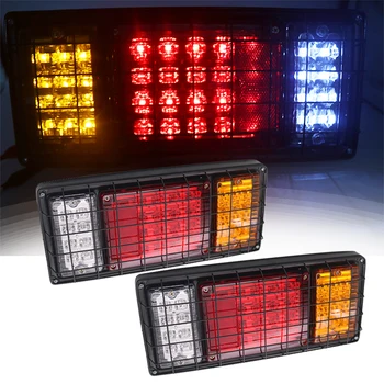 

2Pcs Waterproof Car LED Tail Light Rear Lamps Pair Boat Trailer 12V24V Rear Parts For Trailer Truck Car Lighting
