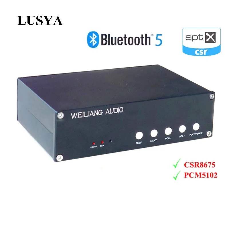 Lusya CSR8675 Bluetooth 5,0 декодирование аудио приемник PCM5102A APTX HD DAC декодер с аналоговым входом T0277