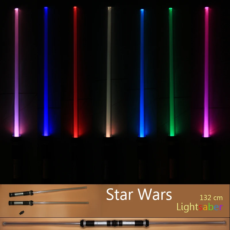 

Drop Shipping 2 pcs/lot Star Wars Lightsaber Led Flashing Light Sword Toys Cosplay Weapons Sabers Gifts for boys