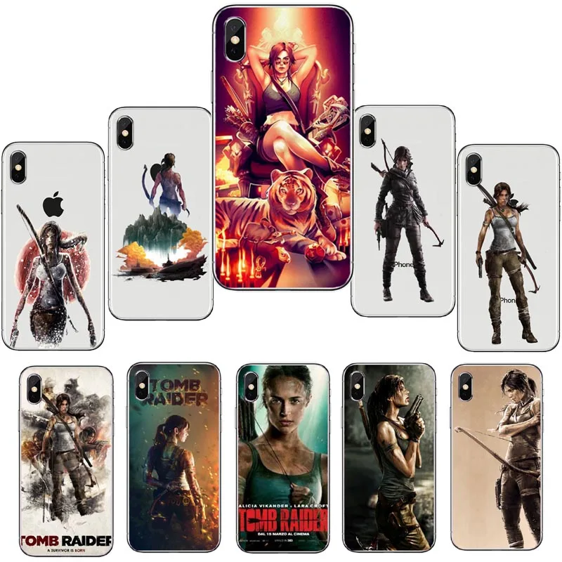 Жесткий чехол для телефона Tomb Raider iPhoneX 8 8Plus 7 7Plus 6 6SPlus 5 5S SE прекрасная пленка серии