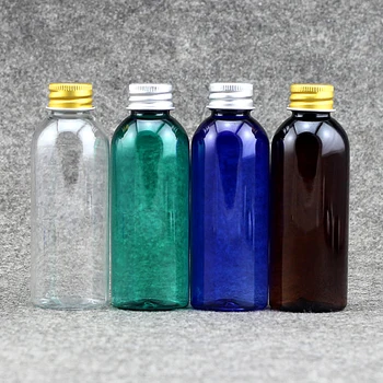

Hot 80ml Plastic Empty Aluminum cover Bottle for Cosmetic Essential Oil Container Lotion Cream Packaging Bottles Free Shipping