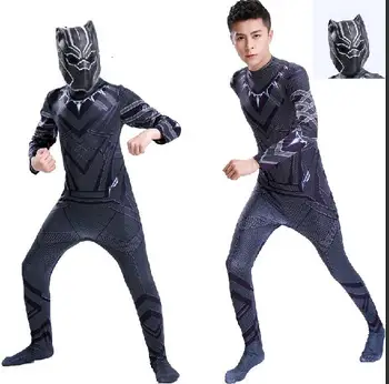 

2018 Black Panther Costume Adult Halloween Costume Captain America Civil War Black Panther Wakanda Cosplay Marvel