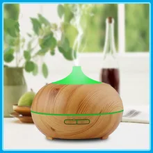 300 мл Ароматический диффузор эфирного масла под дерево с светодиодный подсветкой