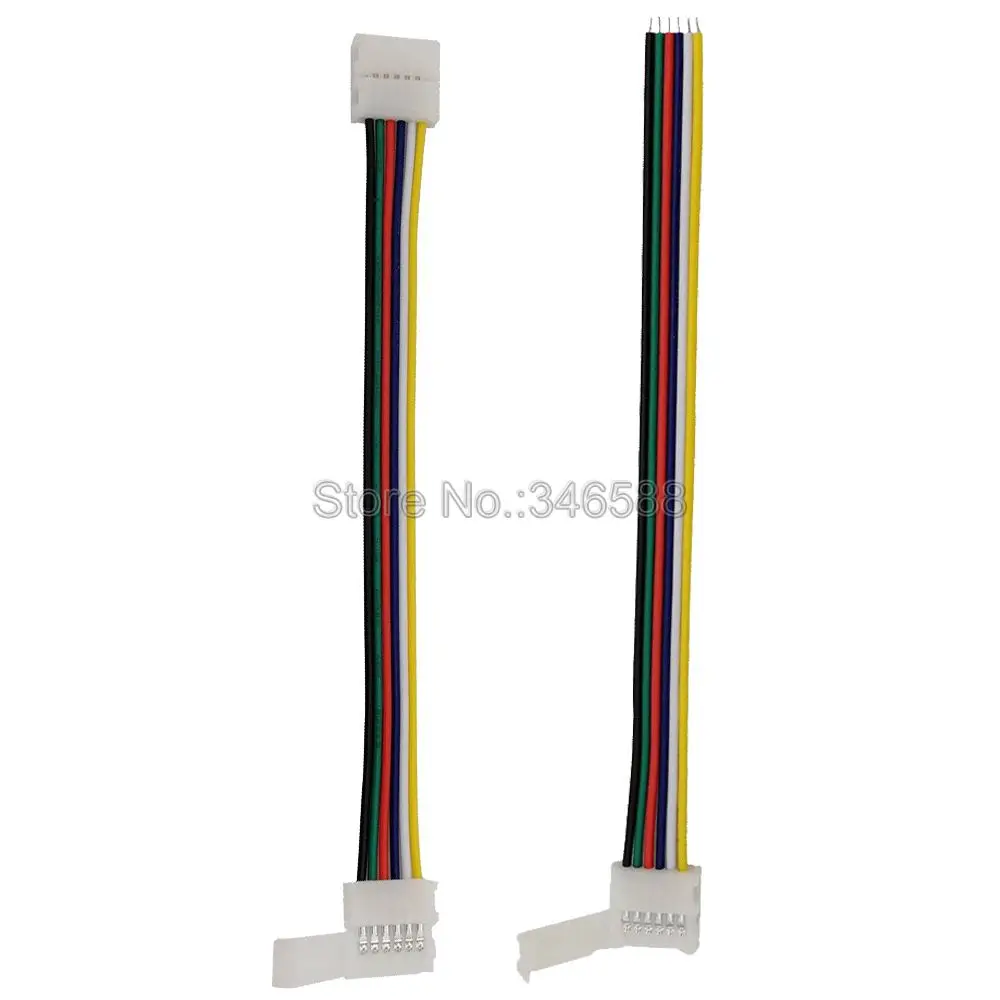 5 шт. 6 Pin pin RGB CCT Светодиодная лента Разъем 12 мм ширина 1 Way или 2 Solderless адаптер для +