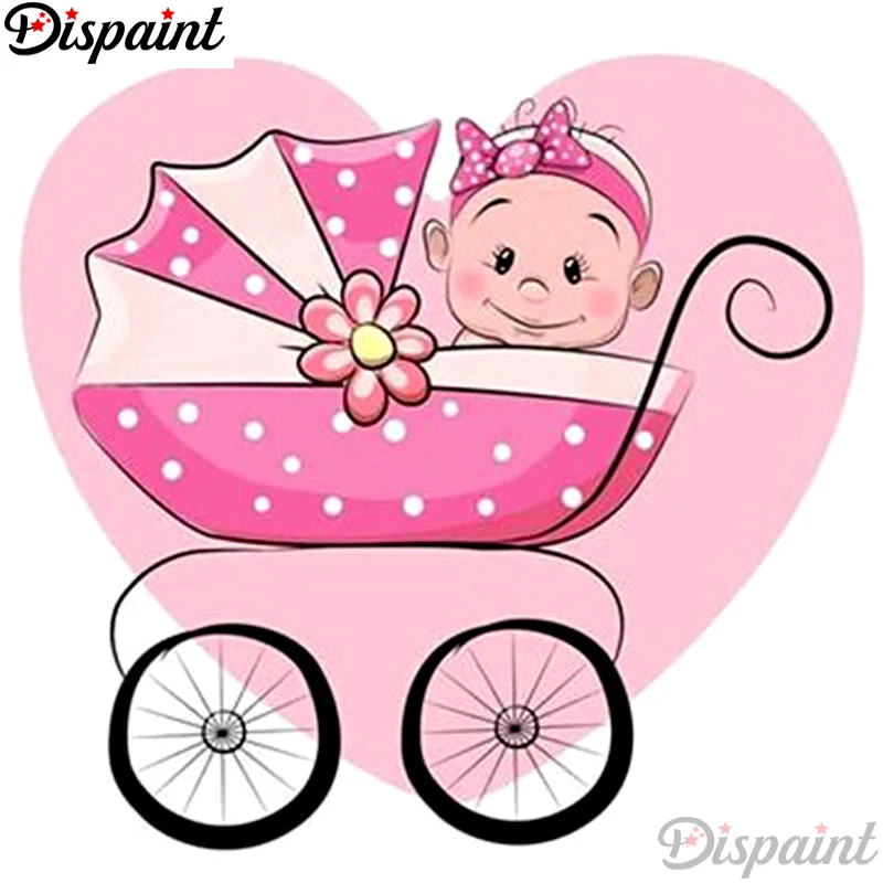 

Dispaint Full Square/Round Drill 5D DIY Diamond Painting "Baby carriage" Embroidery Cross Stitch 3D Home Decor A12540