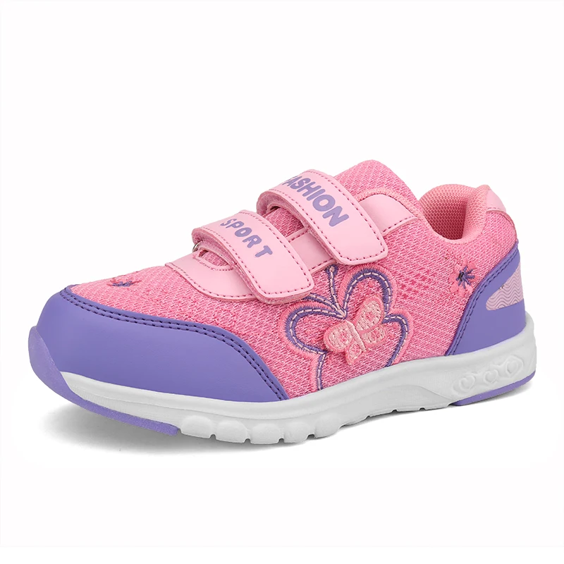 Bekamille/Детская спортивная обувь; Осенние повседневные сетчатые кроссовки с вышивкой бабочки для маленьких девочек; детские кроссовки для