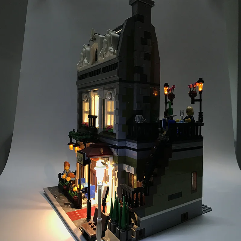 Led Light Set For Lego Building City Street 10243 Parisian Restaurant Toys Compatible 15010  Blocks Creator City Street Lighting (1)